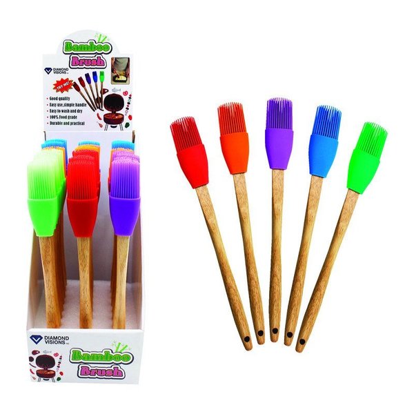Max Force Home Plus Assorted Bamboo/Silicone Basting Brush 11-1839